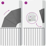 Schermo di Privacy per Balcone 140 x 140 cm Poliestere