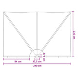 Schermo di Privacy per Balcone 240 x 160 cm Poliestere