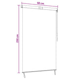 Tenda a rullo Multicolore 60 x 250 cm Tessuto e Alluminio