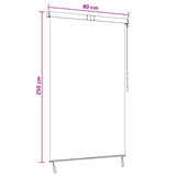 Tenda a rullo Multicolore 80 x 250 cm Tessuto e Alluminio