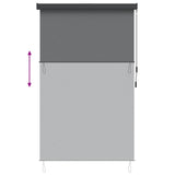 Tenda a rullo Grigio Chiaro 160 x 250 cm Tessuto e Alluminio
