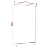 Tenda a rullo Multicolore 180 x 250 cm Tessuto e Alluminio