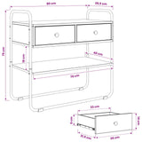 Tavolo consolle Sonoma grigio 80 x 40 x 75 cm