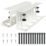 Vassoio per gestione cavi sotto il tavolo 2 pcs Bianco