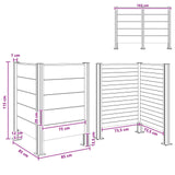 Recinzione Contenitore per Rifiuti Grigio 85 x 85 x 115 cm