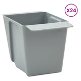 Fioriere per Euro pallet 24 pcs Grigio chiaro 13,5 x 9 x 9,5 cm