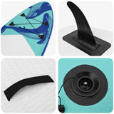 Tavola da Paddle Gonfiabile HYDROS 335 x 76 x 15 cm Turchese