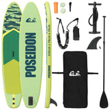 Tavola da Paddle Gonfiabile POSEIDON Verde 335 x 76 x 15 cm PVC