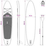 Tavola da Paddle Gonfiabile POSEIDON 366 x 81 x 15 cm Verde per
