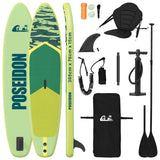 SUP Board con Seggiolino 2-in-1 POSEIDON 305 x 76 x 15 cm Verde
