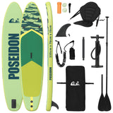 SUP Board con Seggiolino 2-in-1 POSEIDON 335 x 76 x 15 cm Verde