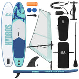SUP gonfiabile con vela HYDROS 330 x 76 x 15 cm Turchese per