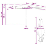 Parasole da Giardino con Base 200 x 300 cm Poliestere