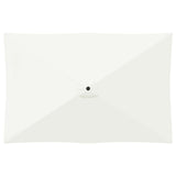Ombrello da giardino 200 x 300 cm Poliestere Rettangolare Crema