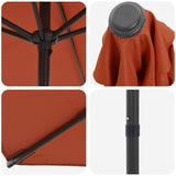 Ombrello da giardino 230 x 230 cm Poliestere Rettangolare