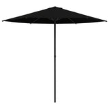 Ombrello da giardino 230 x 230 cm Poliestere Rettangolare Nero