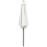 Ombrello da giardino 270 x 270 cm Poliestere Rettangolare Crema