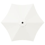 Ombrello da giardino 270 x 270 cm Poliestere Rettangolare Crema