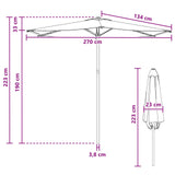 Parasole da Giardino con Base 270 x 270 cm Poliestere
