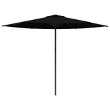 Ombrello da giardino 300 x 300 cm Poliestere Rettangolare Nero