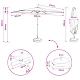 Parasole da Giardino con Base 200 x 300 cm Poliestere