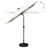 Parasol da giardino con luci LED e base 200 x 300 cm Poliestere