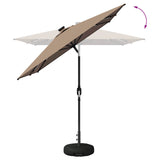 Parasol da giardino con luci LED e base 200 x 300 cm Poliestere