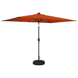 Parasol da giardino con luci LED e base 200 x 300 cm Poliestere