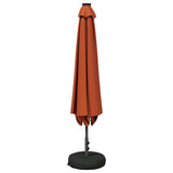 Parasol da giardino con luci LED e base 200 x 300 cm Poliestere