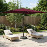 Parasol da giardino con luci LED e base 200 x 300 cm Poliestere