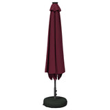 Parasol da giardino con luci LED e base 200 x 300 cm Poliestere