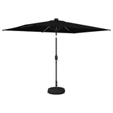 Parasol da giardino con luci LED e base 200 x 300 cm Poliestere