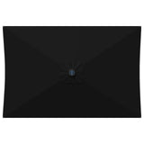 Parasol da giardino con luci LED e base 200 x 300 cm Poliestere