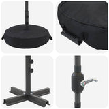 Parasol da giardino con luci LED e base 230 x 230 cm Poliestere