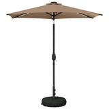 Parasol da giardino con luci LED e base 230 x 230 cm Poliestere