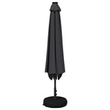 Parasol da giardino con luci LED e base 230 x 230 cm Poliestere