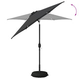Parasol da giardino con luci LED e base 230 x 230 cm Poliestere