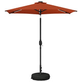 Parasol da giardino con luci LED e base 230 x 230 cm Poliestere