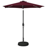 Parasol da giardino con luci LED e base 230 x 230 cm Poliestere