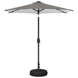 Parasol da giardino con luci LED e base 230 x 230 cm Poliestere
