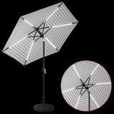 Parasol da giardino con luci LED e base 230 x 230 cm Poliestere
