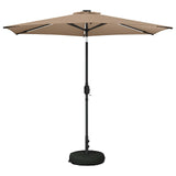 Parasol da giardino con luci LED e base 270 x 270 cm Poliestere