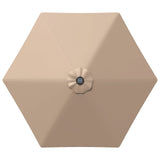 Parasol da giardino con luci LED e base 270 x 270 cm Poliestere