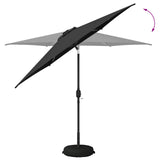 Parasol da giardino con luci LED e base 270 x 270 cm Poliestere