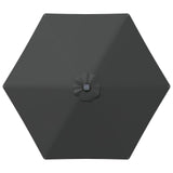 Parasol da giardino con luci LED e base 270 x 270 cm Poliestere
