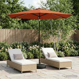 Parasol da giardino con luci LED e base 270 x 270 cm Poliestere