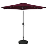 Parasol da giardino con luci LED e base 270 x 270 cm Poliestere