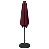 Parasol da giardino con luci LED e base 270 x 270 cm Poliestere