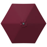 Parasol da giardino con luci LED e base 270 x 270 cm Poliestere