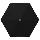 Parasol da giardino con luci LED e base 270 x 270 cm Poliestere